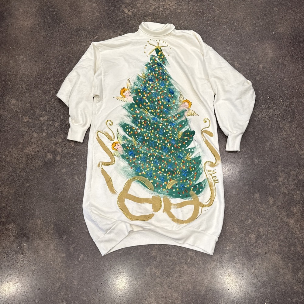 Nelli of London Hand Painted Large Christmas sweatshirt dress